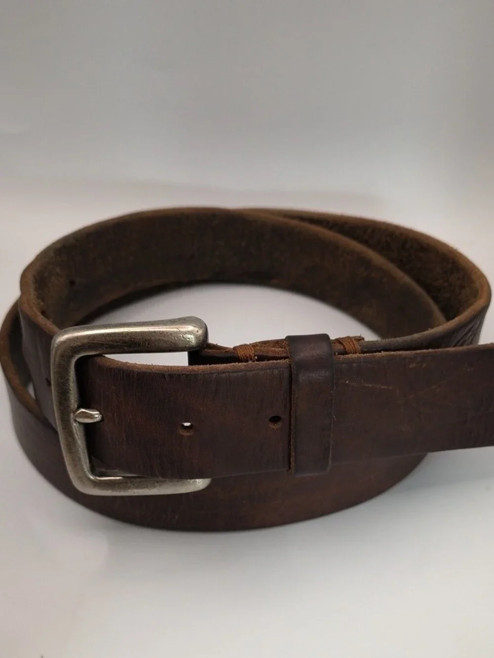 American Eagle Distressed Brown Leather Casual Belt 1.25